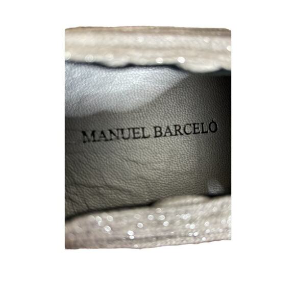 MANUEL‎ BARCELO SILVER METALLIC WOMEN'S SNEAKERS SIZE 8/38 - Picture 9 of 10